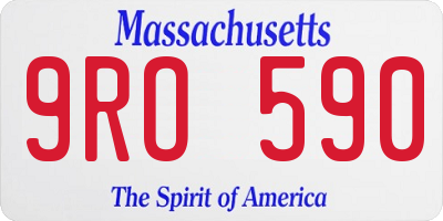 MA license plate 9RO590