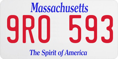 MA license plate 9RO593