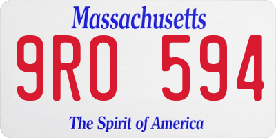 MA license plate 9RO594