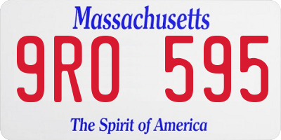 MA license plate 9RO595