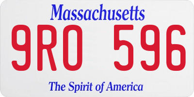 MA license plate 9RO596
