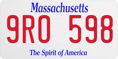 MA license plate 9RO598
