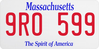 MA license plate 9RO599