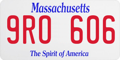 MA license plate 9RO606
