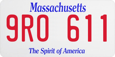 MA license plate 9RO611