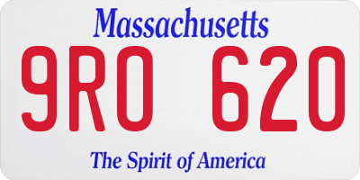 MA license plate 9RO620