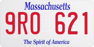 MA license plate 9RO621
