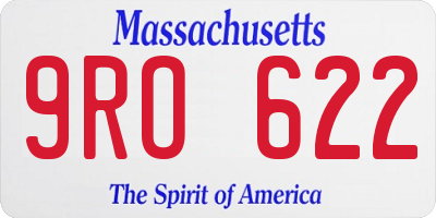 MA license plate 9RO622