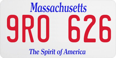 MA license plate 9RO626