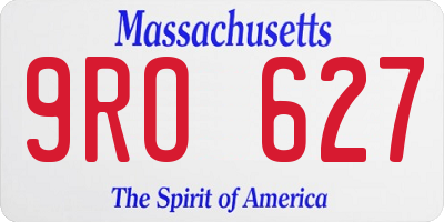 MA license plate 9RO627