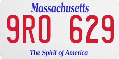 MA license plate 9RO629