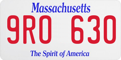 MA license plate 9RO630