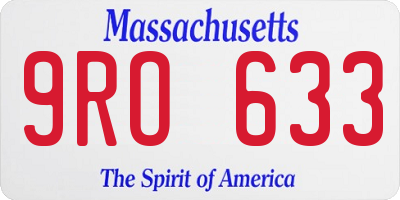 MA license plate 9RO633