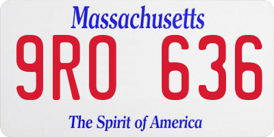 MA license plate 9RO636