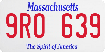 MA license plate 9RO639