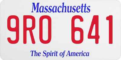 MA license plate 9RO641