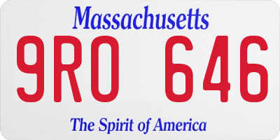 MA license plate 9RO646