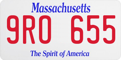 MA license plate 9RO655