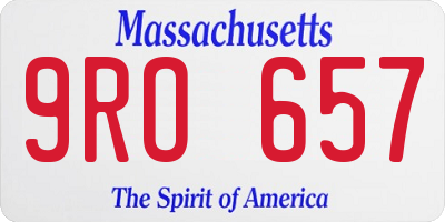 MA license plate 9RO657