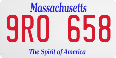MA license plate 9RO658