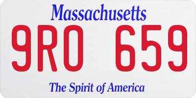 MA license plate 9RO659