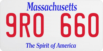 MA license plate 9RO660