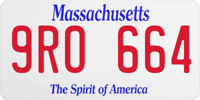 MA license plate 9RO664
