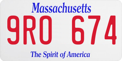 MA license plate 9RO674