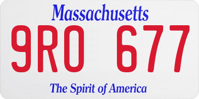 MA license plate 9RO677