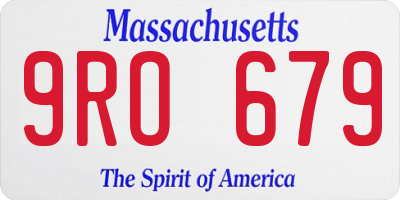 MA license plate 9RO679
