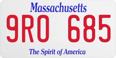 MA license plate 9RO685
