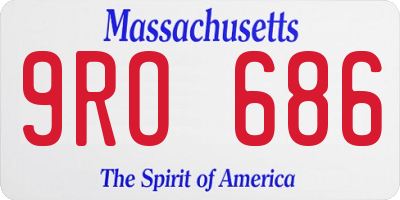 MA license plate 9RO686