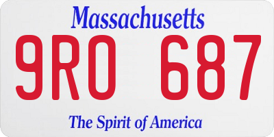 MA license plate 9RO687