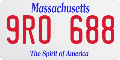 MA license plate 9RO688