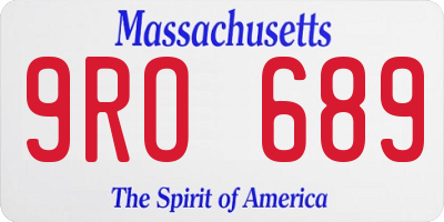 MA license plate 9RO689