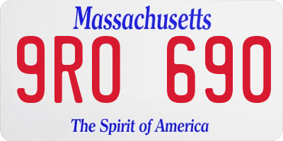 MA license plate 9RO690