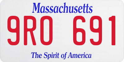 MA license plate 9RO691