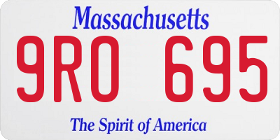 MA license plate 9RO695