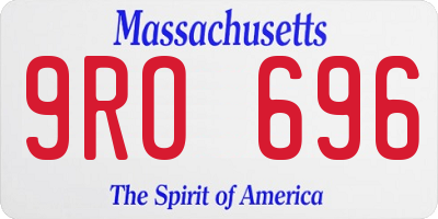 MA license plate 9RO696