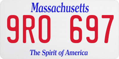 MA license plate 9RO697
