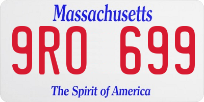 MA license plate 9RO699