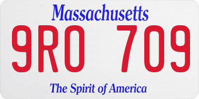 MA license plate 9RO709