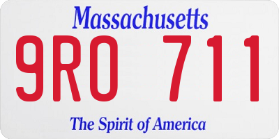 MA license plate 9RO711