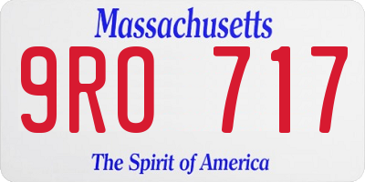MA license plate 9RO717