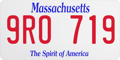 MA license plate 9RO719