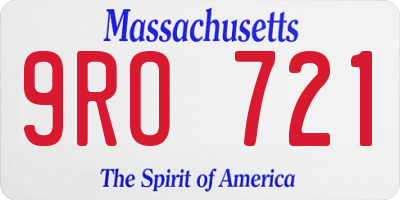 MA license plate 9RO721