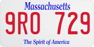 MA license plate 9RO729