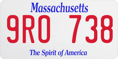 MA license plate 9RO738