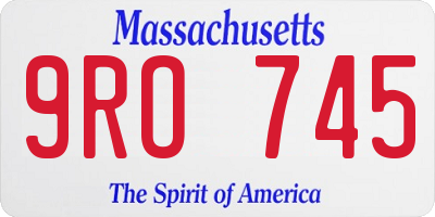 MA license plate 9RO745