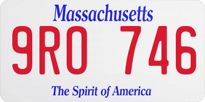 MA license plate 9RO746